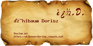 Öhlbaum Dorisz névjegykártya